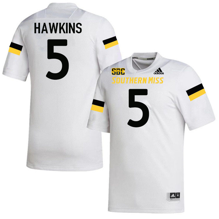 Southern Miss Golden Eagles #5 JJ Hawkins Football Jersey Stitched-White